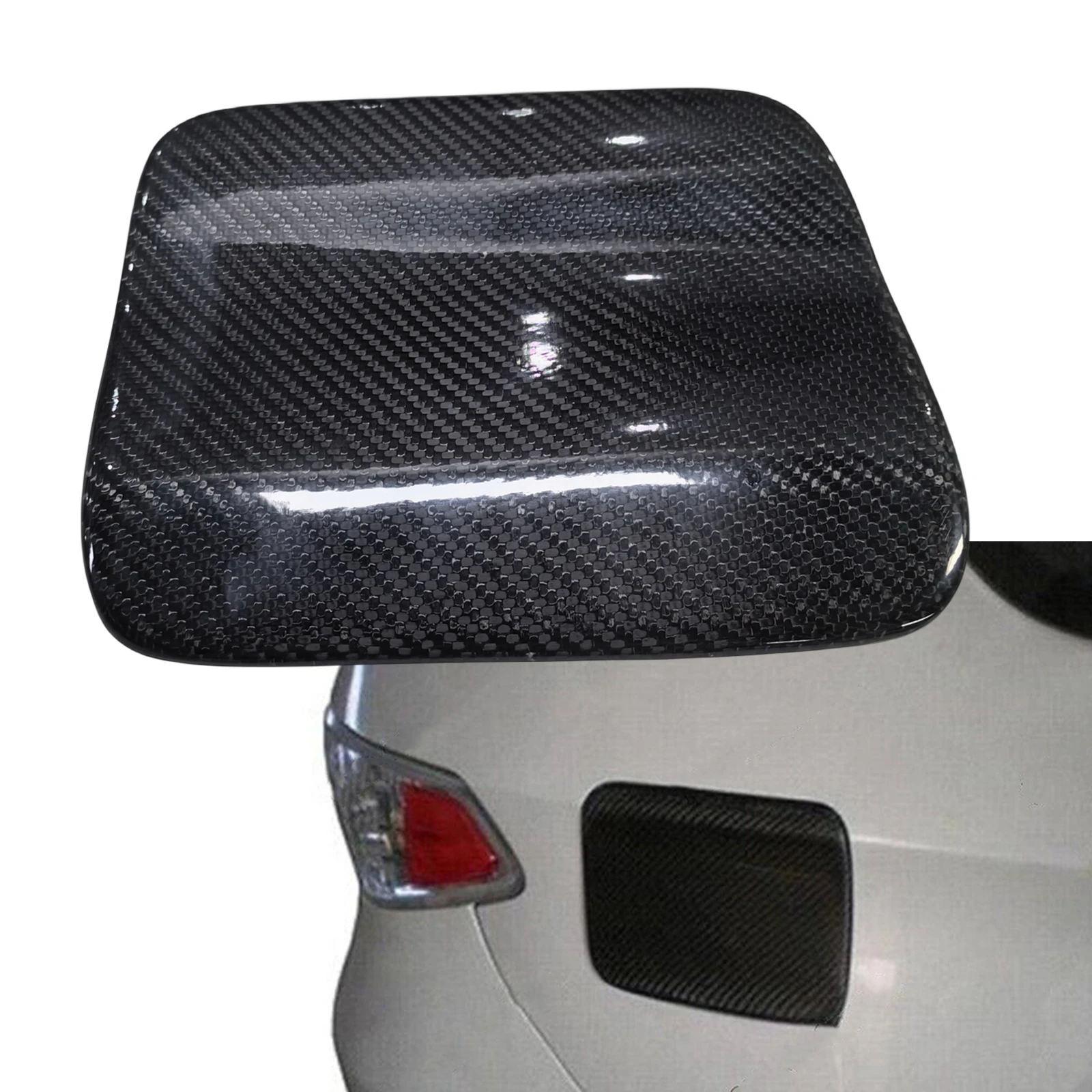 

For Subaru Impreza WRX STi 5 Door 2008-2010 Carbon Fiber Exterior Fuel Tank Cap Cover Trim