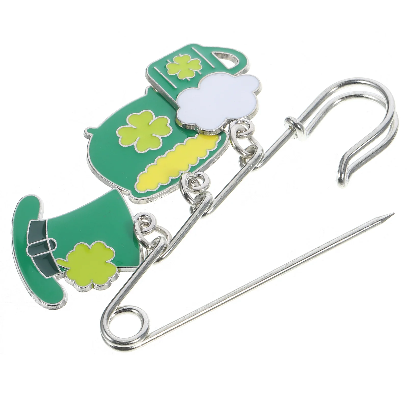 Anniversary Brooch St Patrick Day Pin Custom Green Clothes Decoration Man