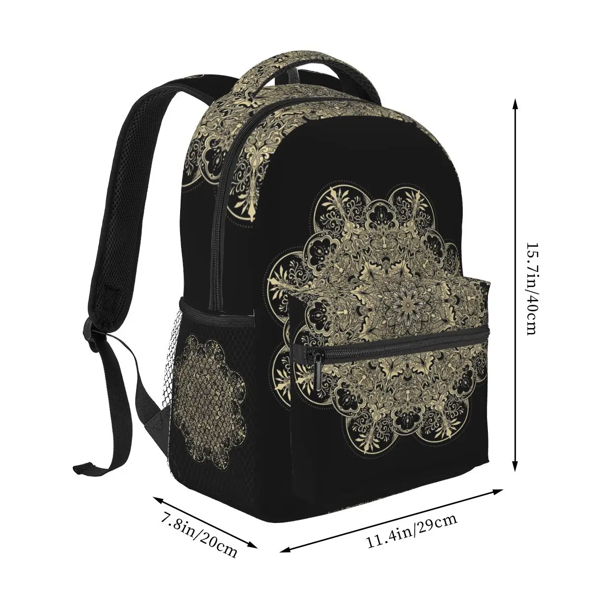 Flower Mandala Backpack Student Boys Girls BookBag Kids School Bag Laptop Shoulder Bags for Men Women
