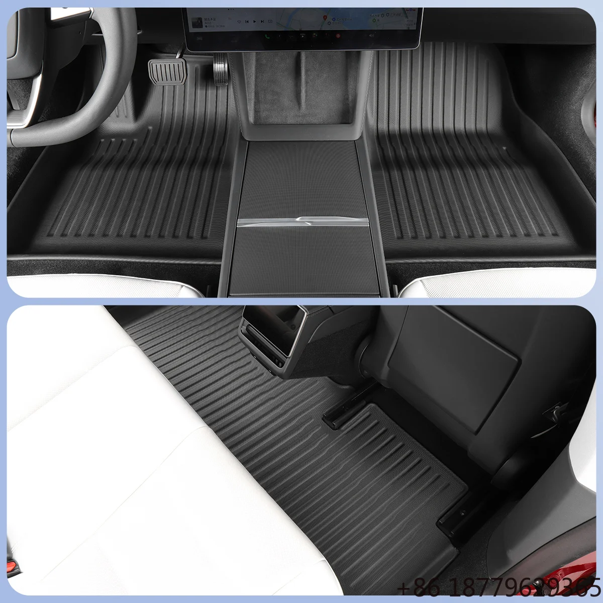 TPE Waterproof Car Floor Mats Cargo Liner Trunk Mat Right Drive Electric Sedan Fitment 2024-2025