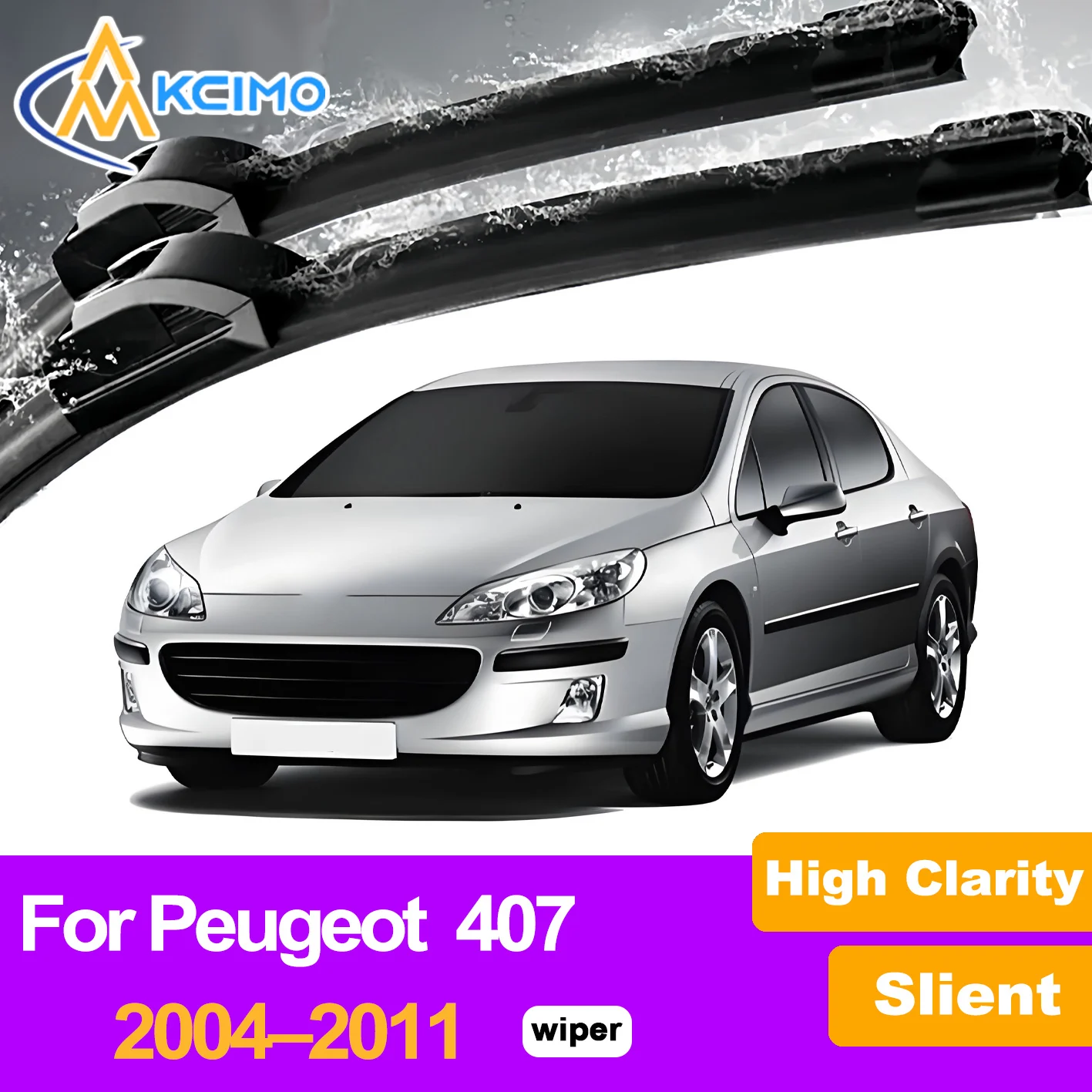 

2Pcs Front Windshield Wiper Blades For Peugeot 407 2004-2011 Windscreen Window Car Accessories