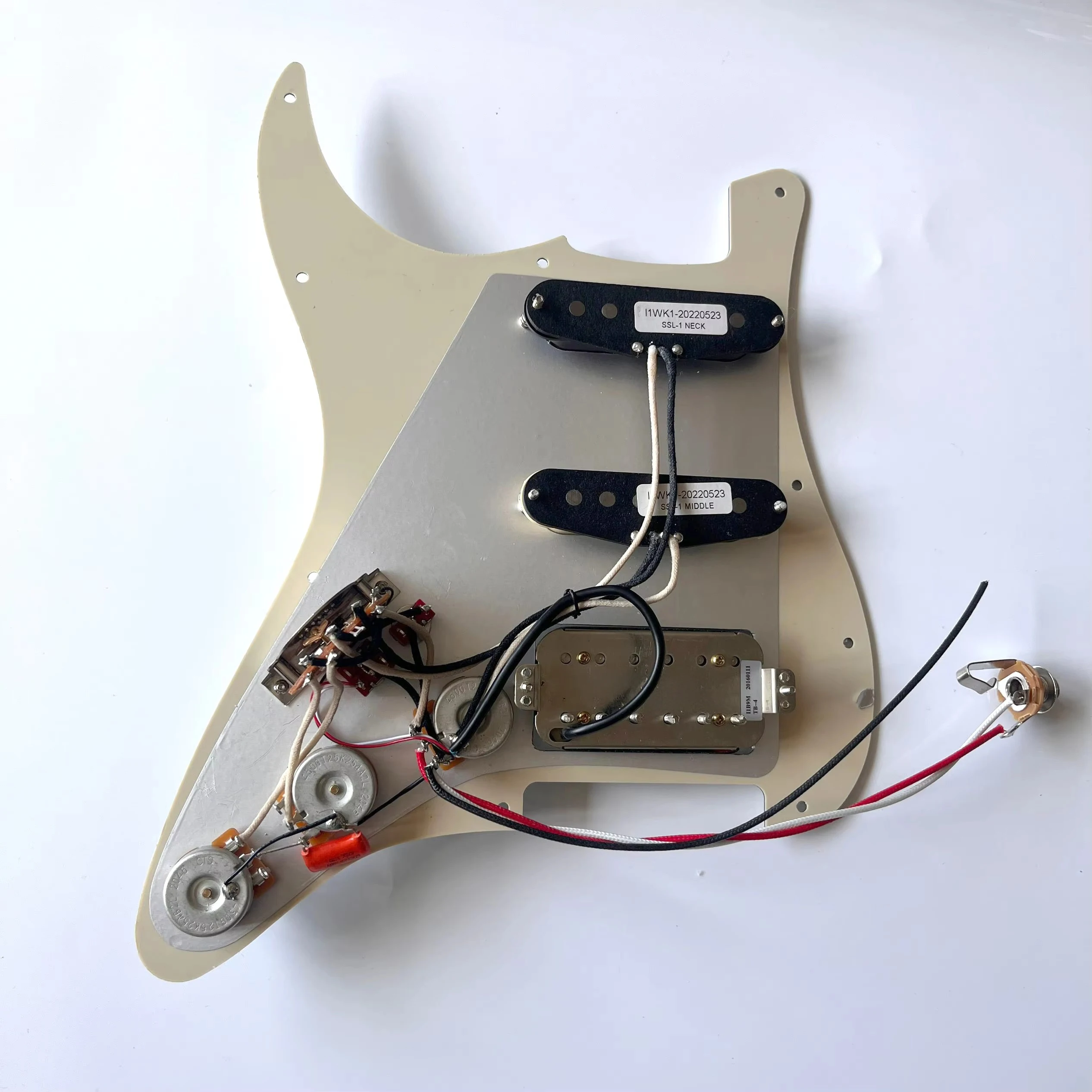 SSH Prewired Guitar St Pickguard Set Loaded Alnico 5 humbucker Pick Guard Coil Splitting Switch Multi Switch for FD ST