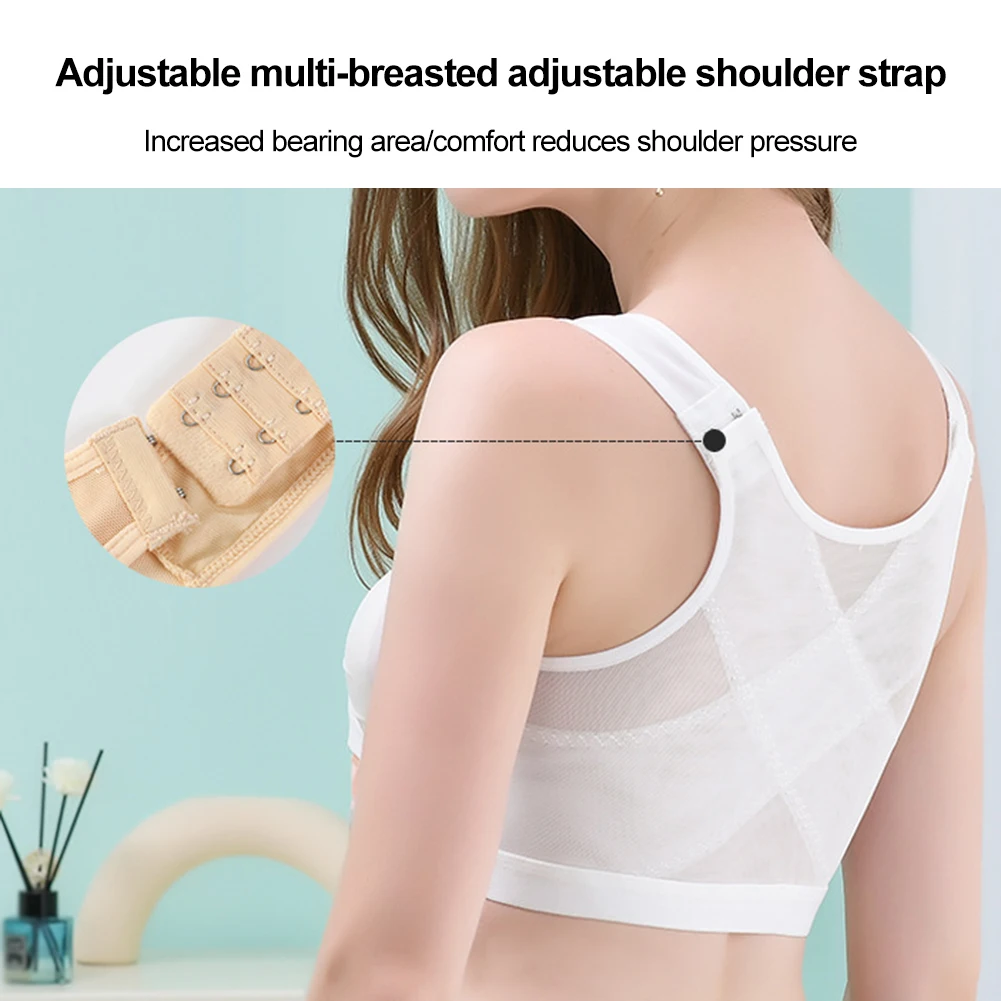 Posture Corrector Lift Up Bra Women Shockproof Sports Support Fitness Vest Bras Breathable Underwear, Cross Back Corset Bra