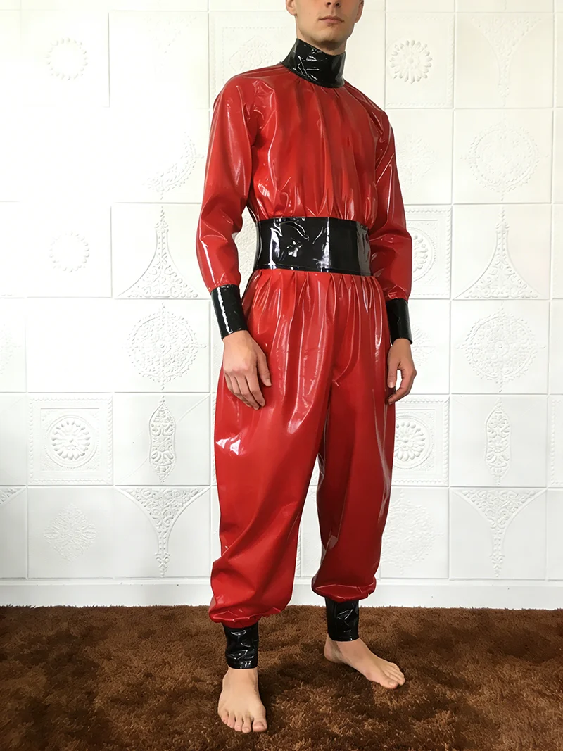 100% Natural Latex Rubber Catsuit Fitness Uniform Uniform Masquerade Handmade Custom Cosplay Bodysuit