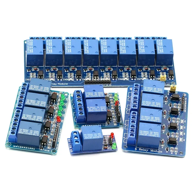 5/10/20/50PCS 5V 12V 24V 1 2 4 6 8 Channel Relay Module with Optocoupler Relay Output 1 2 4 6 8 Way Relay Module for Arduino