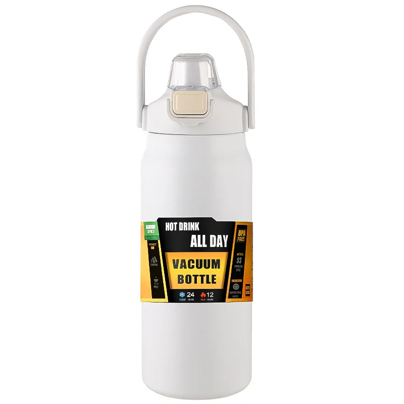 Draagbare thermoskan met rietje 304 roestvrij staal thermische mok Tumbler koffiekopje sport thermosflessen koud- en warmwaterkruik
