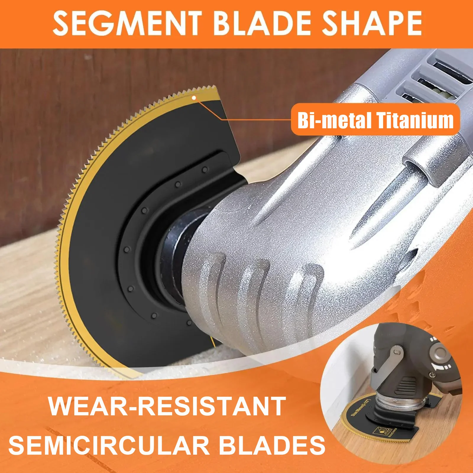 1pc/3pcs Oscillating Saw Blades Bi-metal Titanium Coated Multitool Blades Wear-Resistant Blades For Wood Plastic Metal Fast Cuts