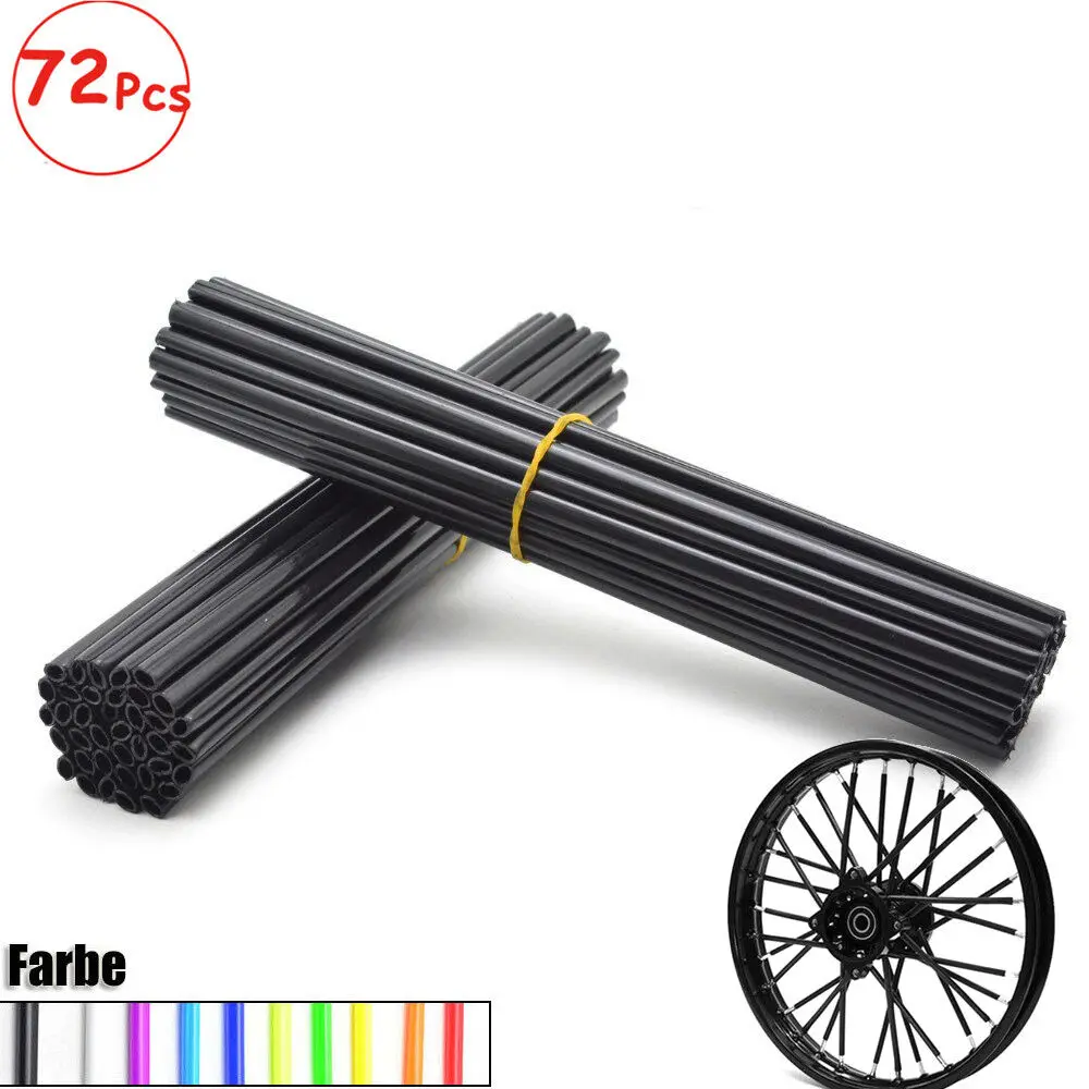 72 قطعة عجلة دراجة نارية تكلم حامي يلتف الحافات الجلد أغطية الكسوة الأنابيب ل موتوكروس دراجة دراجة اكسسوارات باردة 11 ألوان