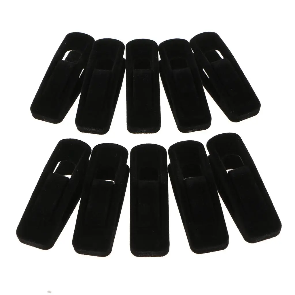 10pieces Velvet Anti-slip Flocked Clothes Clips/Clothespins/Clothing Clamps Pants Hangers