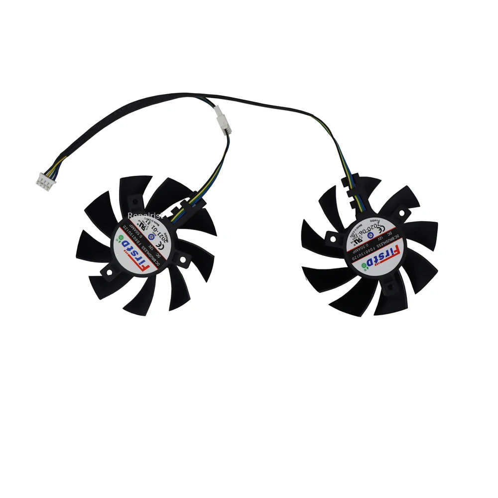 Graphics Cards Fan,Video Cooler,2Pcs/Set,FD8015U12D,For ASROCK RX580 580 2048SP MK2 8G OC,For Asrock Phantom Gaming D RX 570 4G