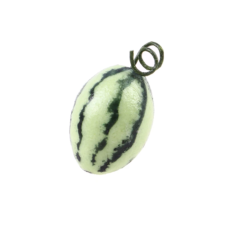 Mini estatua de sandía Artificial de resina de fruta, 1 unidad, para decoración de casa de muñecas