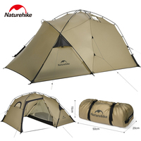 Naturehike Camping Tent 15D Shelters Outdoor Ultralight Trekking Double Layer Waterproof Tent 4 Season Tourist With Chimney