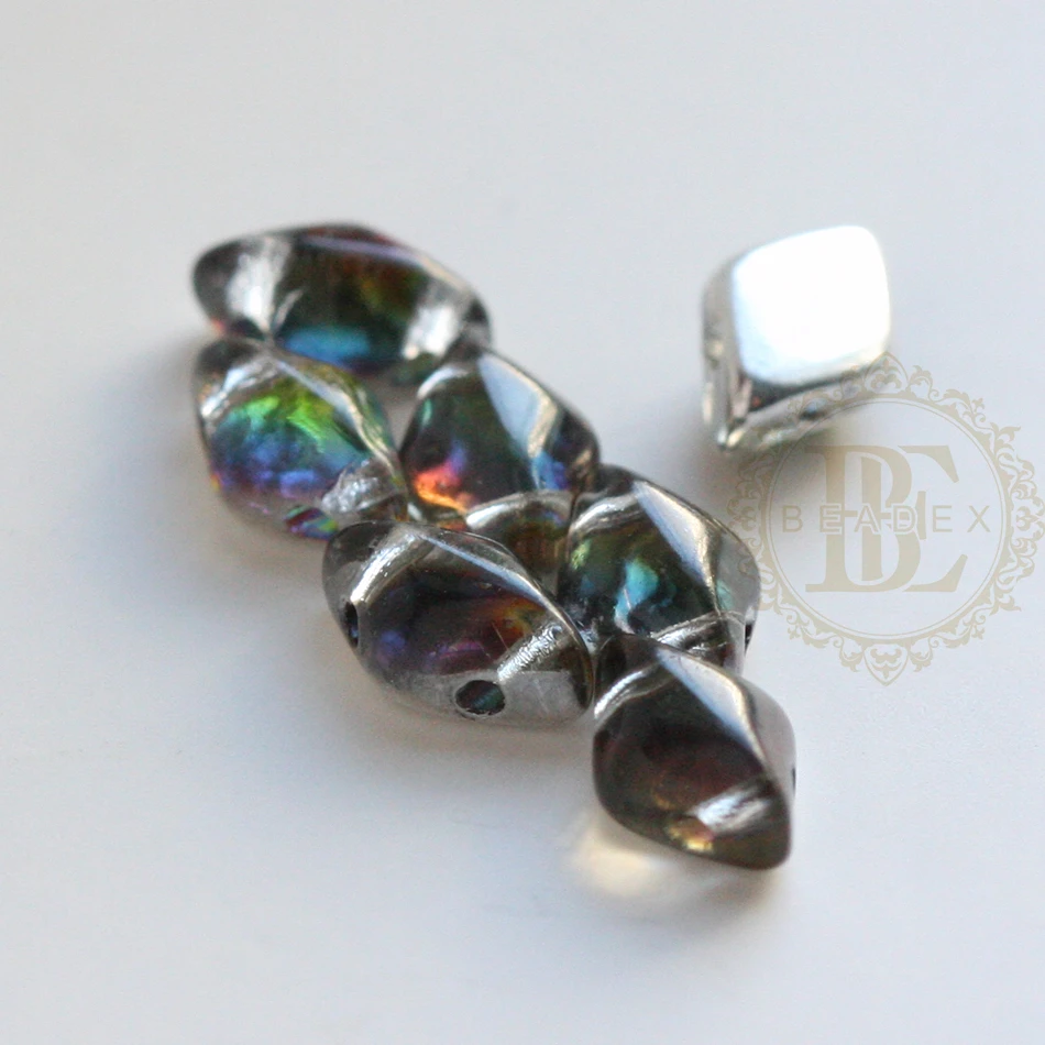 5 Grams Matubo Czech Gemduo 2-Hole Beads - 5x8mm (GEMDUO-C)