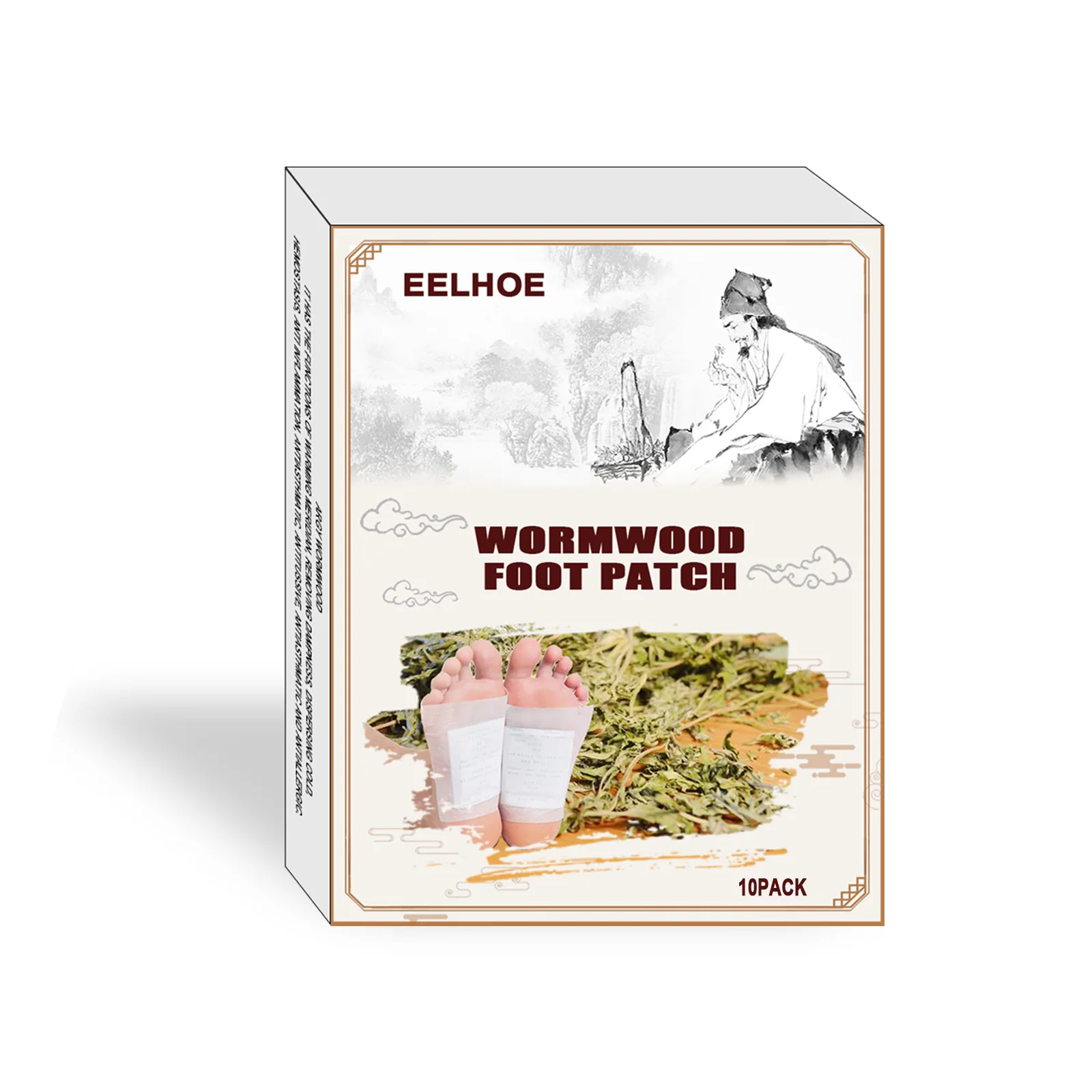 EELHOE Wormwood Foot Patch Detoxification Relieve Physical Fatigue Pressure Improve Sleeping Anti-Swelling Detox Foot Care Patch