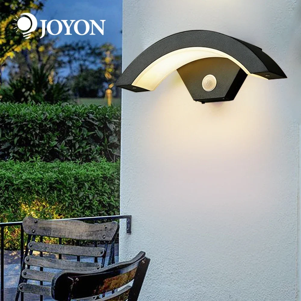 

18W 24W Waterproof Wall Lamp with Sensor Outdoor Garden Porch Light Balcony Courtyard Hotel Villa Outside Lighting Fixture