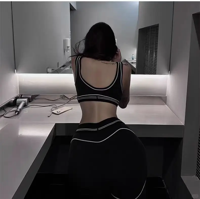 

Goddess Yoga Sports Heart Throb Bra High-Waist Heart Throb Legging Sportswear Leggings Shoulder Strap Stretch Yoga Pants