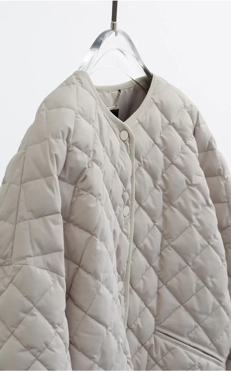 Large-Scale Turtle Back Style 90% White Duck down Lightweight Classic Quilted Pattern down Jacket 2025 Autumn Winter New Top
