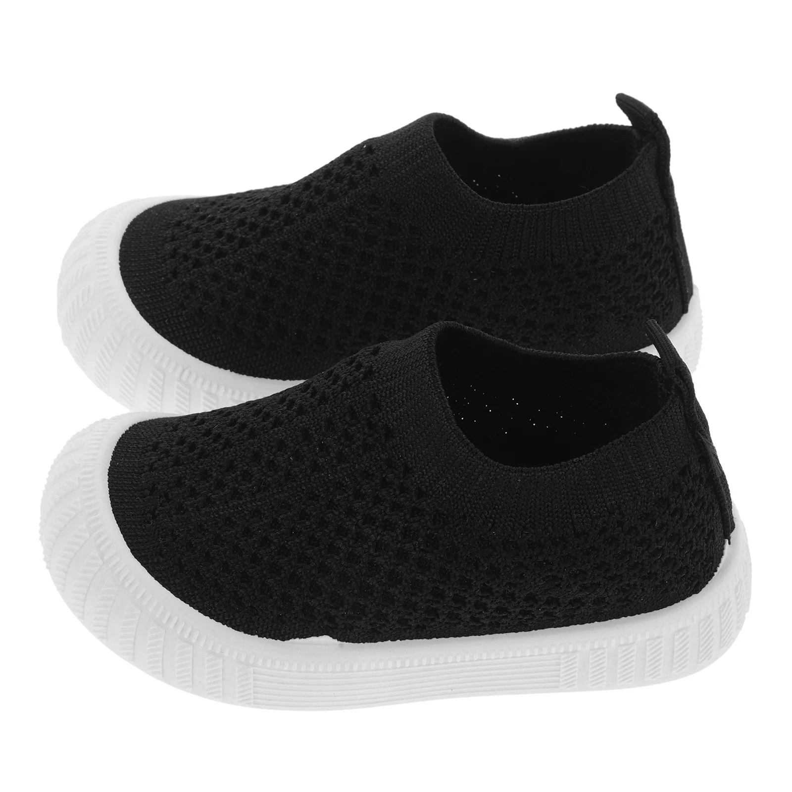 زوج واحد من أحذية المشي للأطفال الصغار، نعل مرن شبكي يسمح بمرور الهواء، أحذية مشي أولى مريحة ومرنة للأطفال