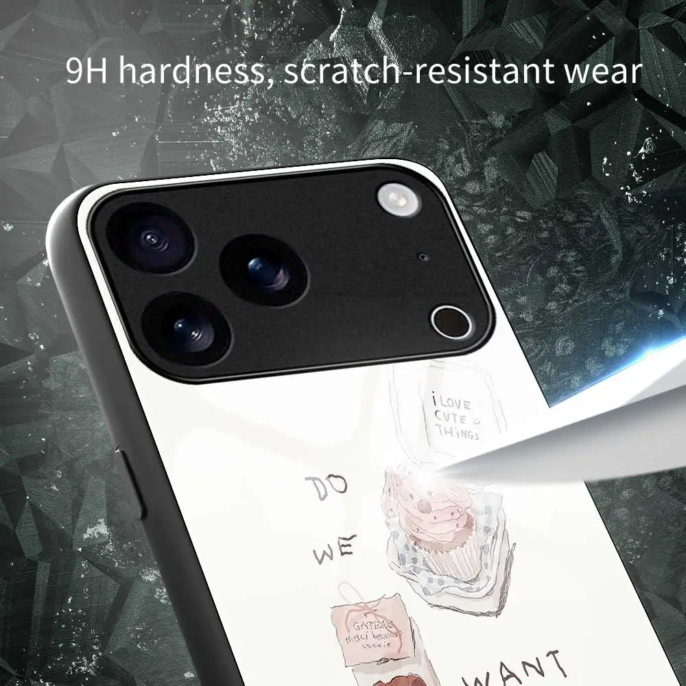 귀여운 스타일의 음식 모양 폰 케이스 (아이폰 17 Pro Max, 17 Air, 16, 15, 14 Pro Max Plus, 13, 12, 11 Pro Max, 16e, XS Max, XR, X, 7, 8 유리 커버)