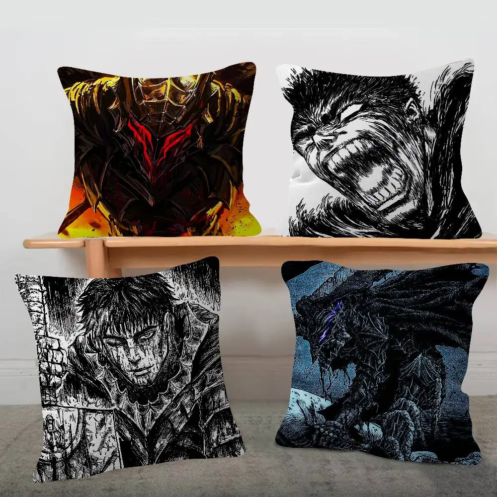 Anime Berserk Cute Cartoon L Game Cushion Cover Pillowcase Upholstery Sofa Throw Pillow Home Decor Pillowcas