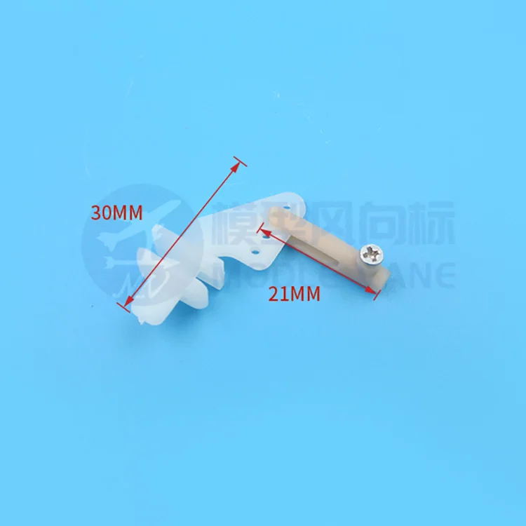 20pcs White Plastic Servo Horn+Clevis 1mm Steering Pull Rod Linkage Chuck Pluggable 4-hole Servo Horn For DIY RC Airplane Model