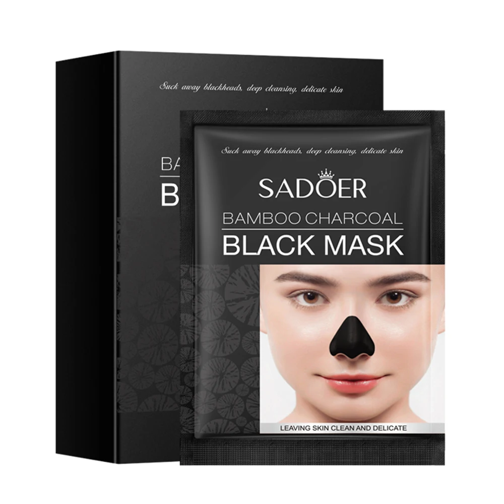 50pcs Blackhead Remover Mask Nasal Strips Bamboo Charcoal Deep Cleansing Pore Nose Patches Black Head Remove Nose Stickers