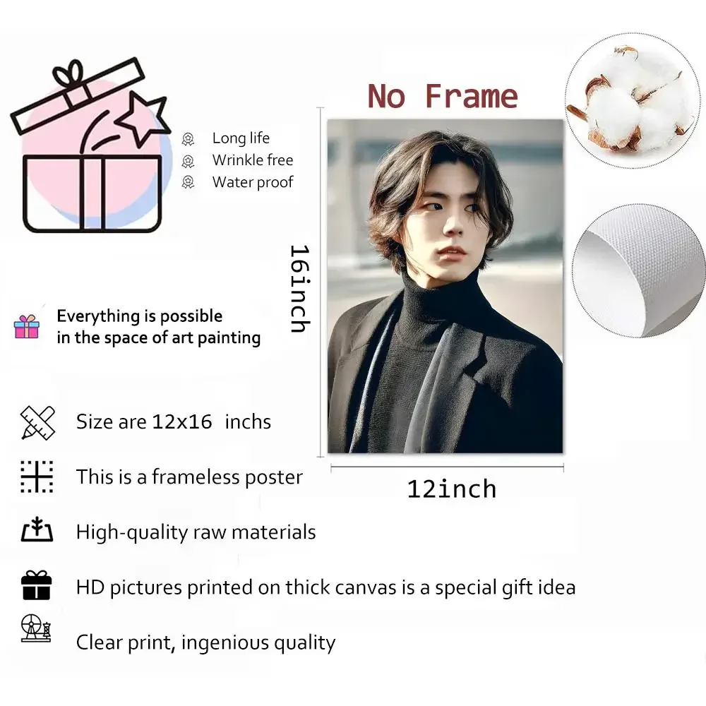 Actor Melodrama Park Bo Gum Painting Calligraphy Canvas Wall Art Mural Living Room Canvas Decor Gifts