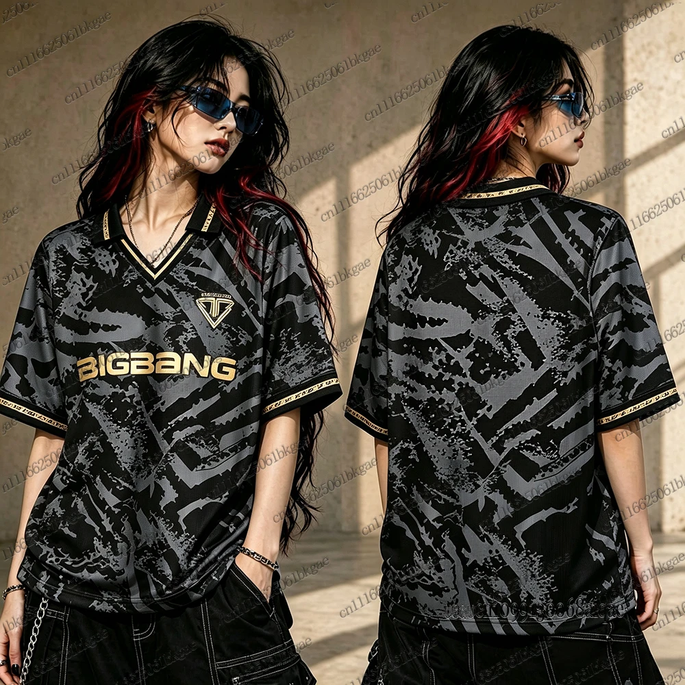 Kpop BIGBANG 2026 World Concert Tour Trikots für Damen, Polo-T-Shirts mit kurzen Ärmeln, Sport-Fußballtrikot, Oversized Y2K-Top – Detail 4