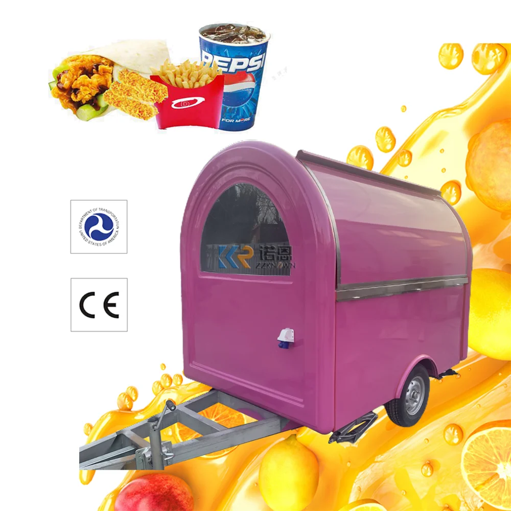 

Mobile Hot Dog Vending Cart Street Ice Cream Pizza Kiosk Fully Catering Equipments Fast Food Truck Trailer