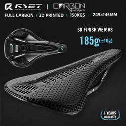 RYET Carbon 3D Printed Saddle 145MM 130g 7*9 Bike Seating For Men Women Triathlon Road MTB Mountain Gravel Cycling Parts