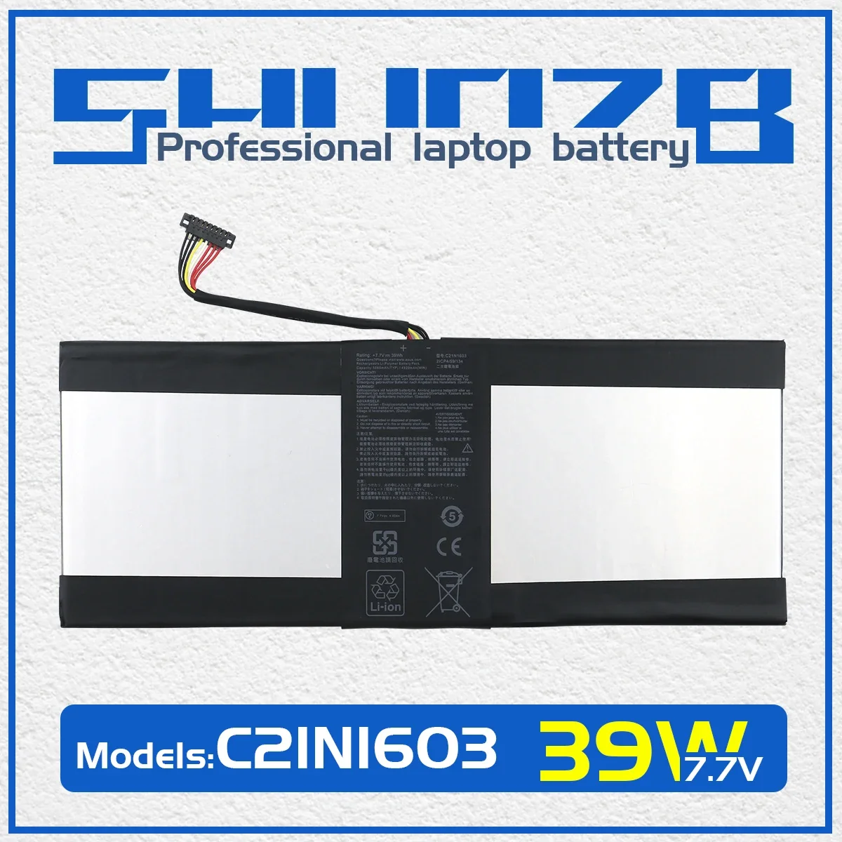 

SHUOZB C21N1603 Аккумулятор для ноутбука Asus Transformer 3 Pro T303UA T304UA T303UA-0053G6200U T303UA-GN050T 0B200-02100100 7,7 В 39 Втч