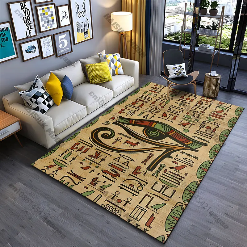 Ancient Egyptian symbols and hieroglyphs carpet Yoga living room room decor children's crawling mat doormat area rug