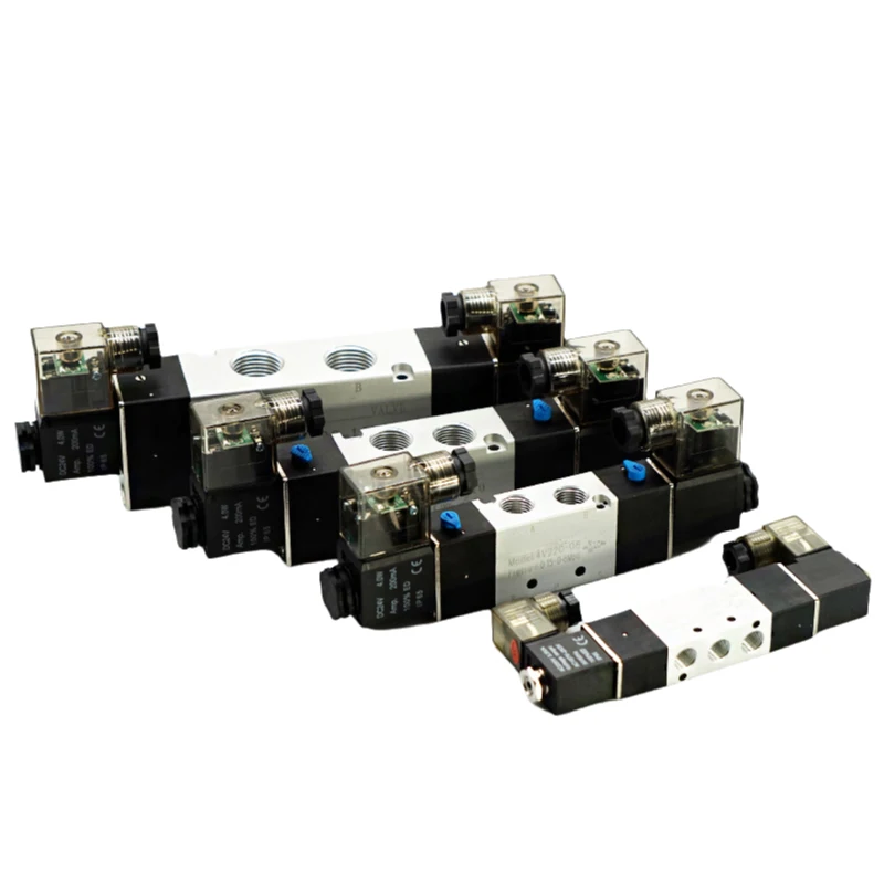 Pneumatisches 5/2-Wege-Doppelspulen-Magnetventil 4V320-10 Magnetventil Luftventil Richtungsventil DC12V DC24V AC110V AC220V – Detail 5