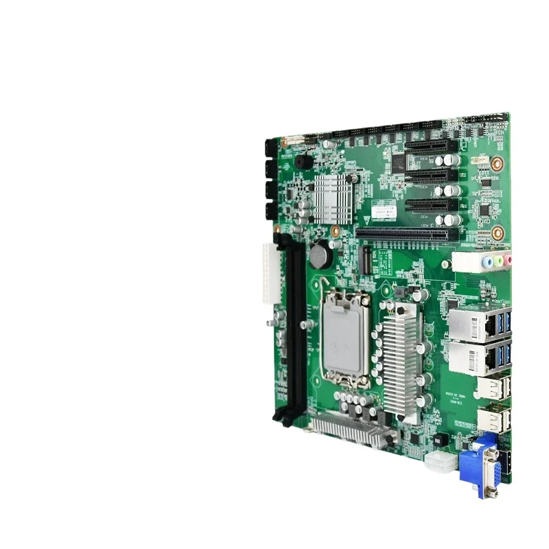 Industrial Server Motherboard, 4 PCIE Slots Mainboard Compatible with 12-14 Gen CPU for AI Model Development
