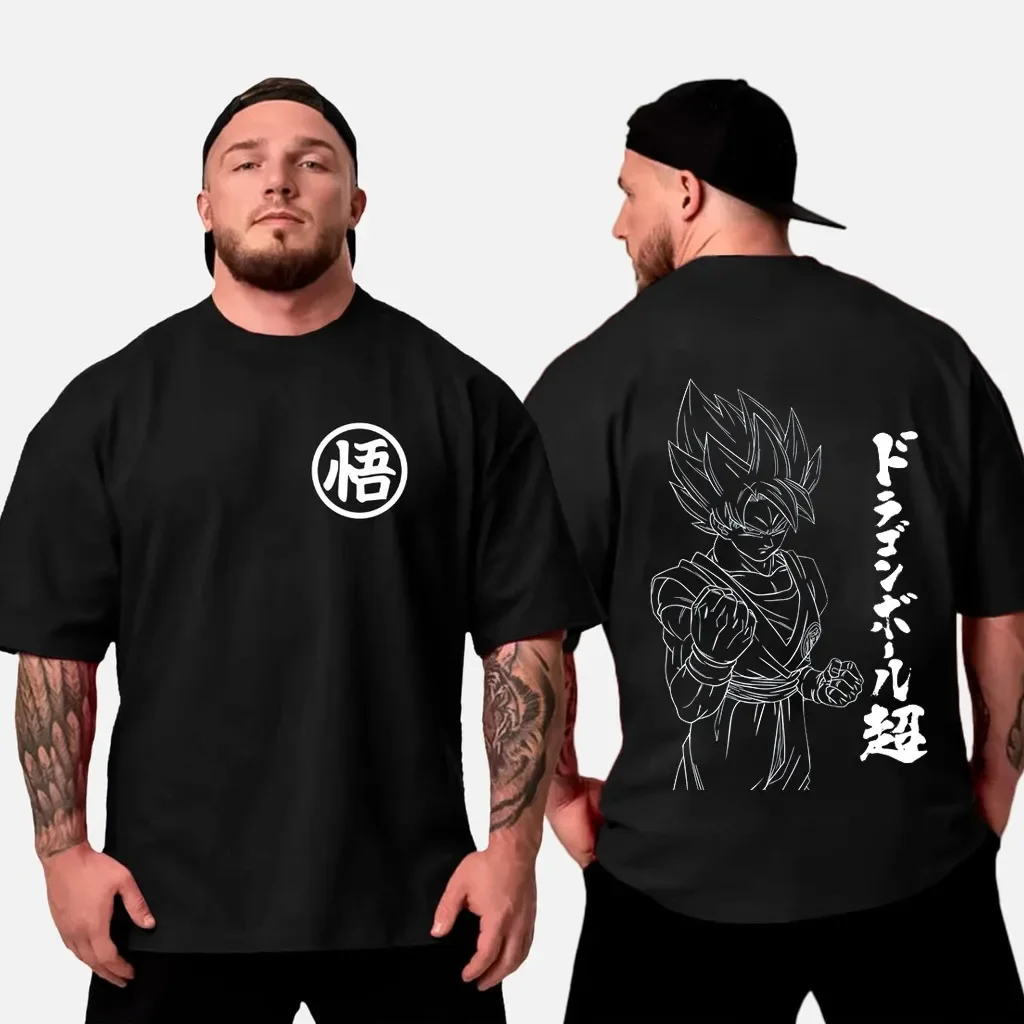 Dragon ball 2026 novo quente japão animação verão camiseta lazer esportes rua fitness solto confortável algodão das mulheres dos homens topo