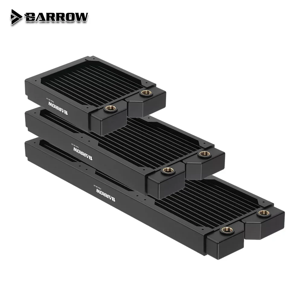 

Barrow Water cooling Radiator Dabel-28b 120/240/360mm Copper Heatsink 28mm Thickness for 120mm Fan Removable Cover