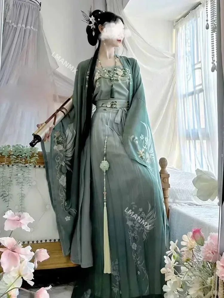 Women Hanfu Chinese Traditional Ancient Stage Ancient Hanfu Dress Outfit, Chinese Traditional Clothing Skirt Cosplay Costumes