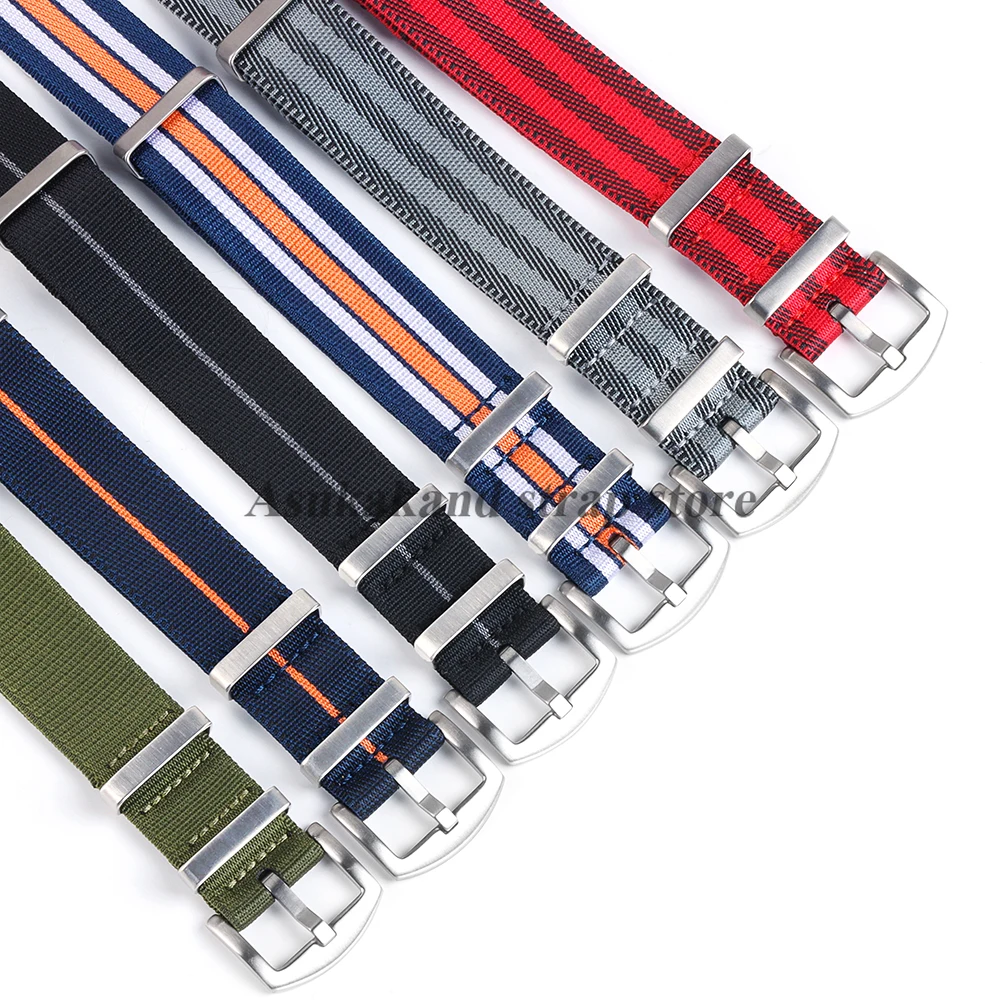 عالية الجودة النايلون حزام (استيك) ساعة ل أوميغا 18 مللي متر 20 مللي متر 22 مللي متر حزام ل Seiko العسكرية عادية حزام الساعات الجيش الرياضة استبدال سوار