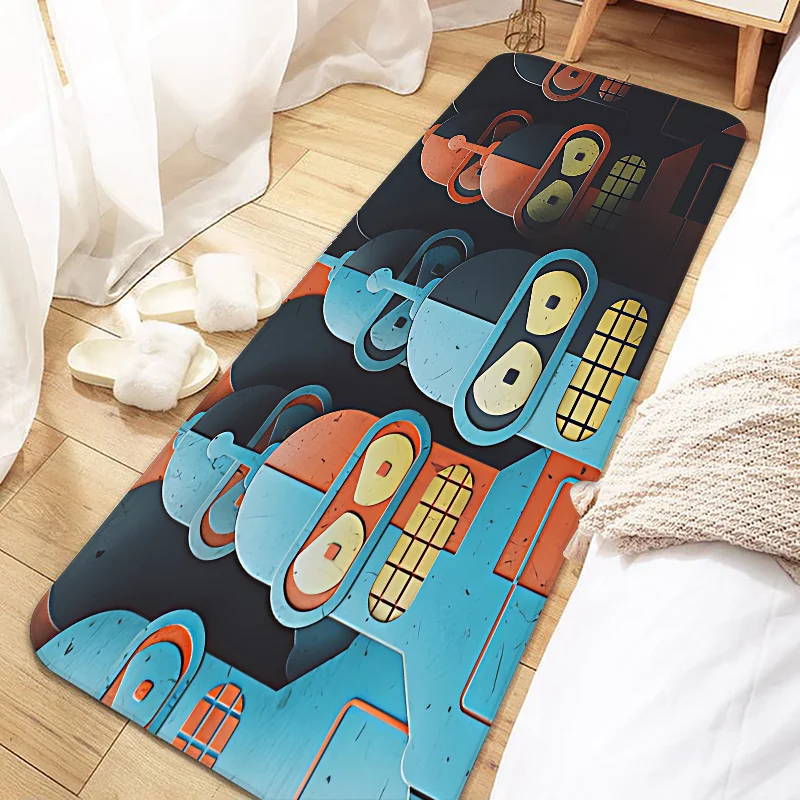 Door Mat  F-futuramas Entrance Non-slip Doormat Washable Kitchen Carpet Living Room Hallway Rugs Bathroom Bath Door Mats