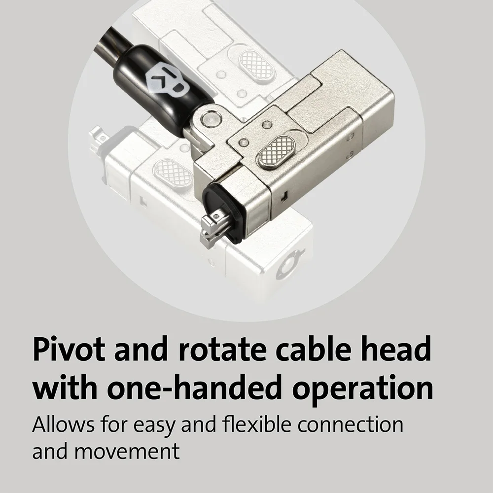 Kensington Keyed Laptop Lock Slim NanoSaver2.0 Anti-theft for Ultrabook 2-in-1 Laptops HP EliteBook Lenovo/ ASUS ROG Zephyrus