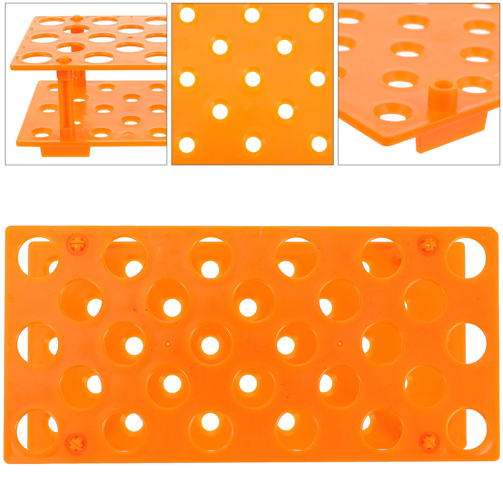 28 Holes Plastic Tube Rack Holder Thickened for 10ml 15ml and 50ml Tubes Lab Organizer Tube Rack