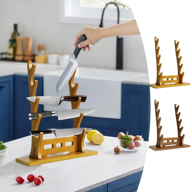 Wooden Flute Holder 5-Tier Scabbard Rack Elegant Tabletop Holder Collection Display Rack For Scabbard And Flute