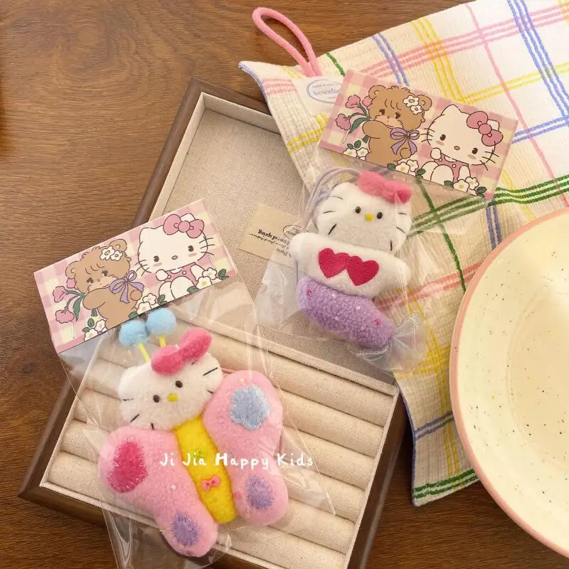 Dessin animé mignon Kawaii douce beauté avec queue de poisson Hello Kitty peluche poupée porte-clés sac pendentif jouet cadeau