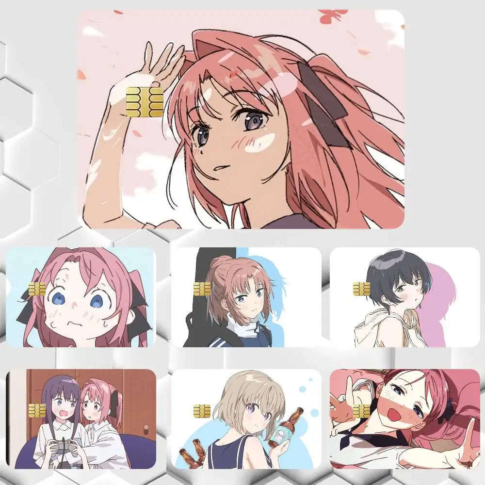 Botan Kamiina Fully Blossoms When Drunk   Sticker Film Tape Skin for Credit Card Debit Card Cartoon Waterproof Stickers
