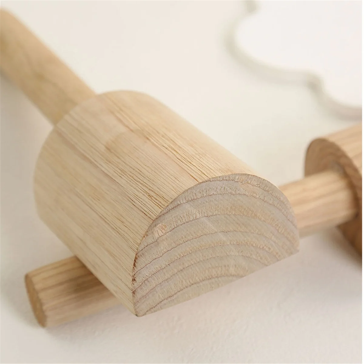 

Wooden Pottery Mold with Handle Reusable DIY Smooth Suitable for Clay Pottery Ribs Wooden Shaping Porcelain Cup ToolJAS