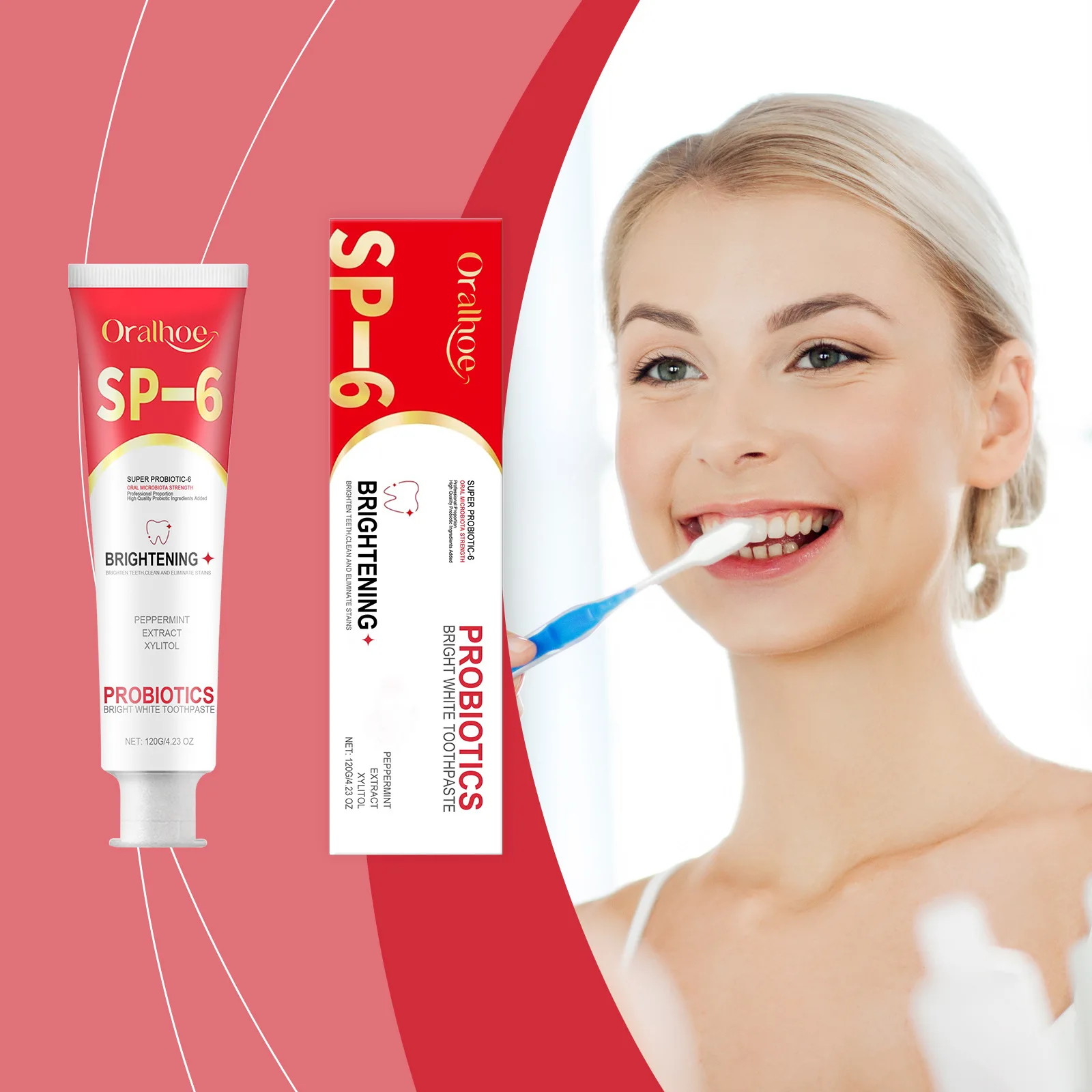 Teeth Brigtening Toothpaste Remove Dental Calculus Improve Bad Breath Prevent Periodontitis Deep Clean Probiotic Toothpaste 120g