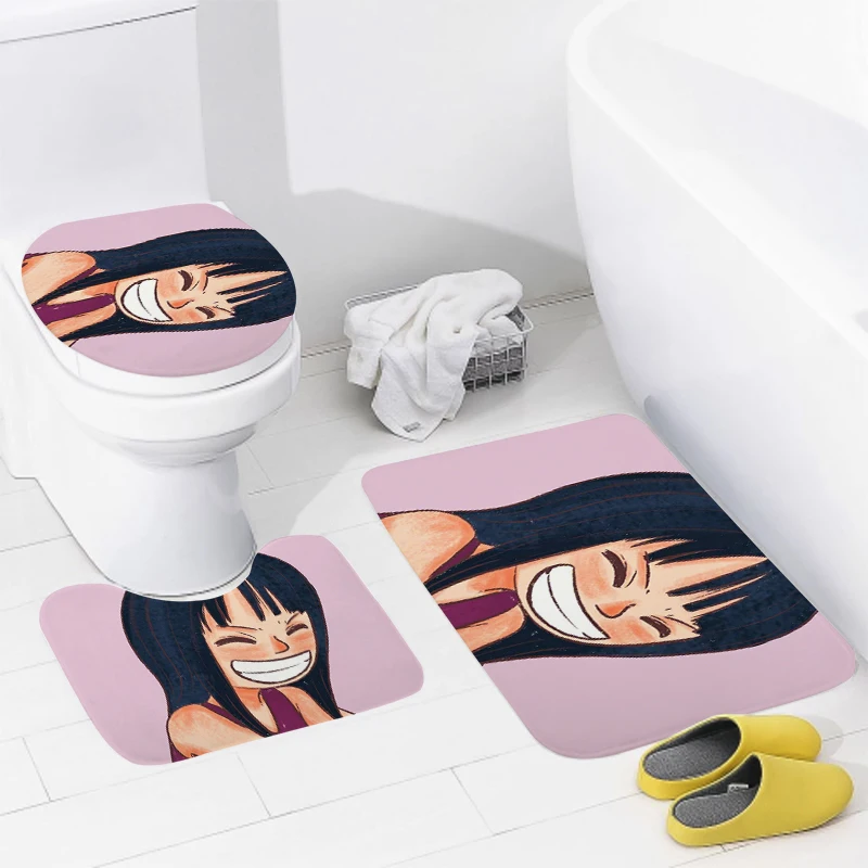 home bathroom floor mats Anime animal style Bath Foot mat modern bathroom accessories rug Toilet mat Bathtub anti-slip carpet