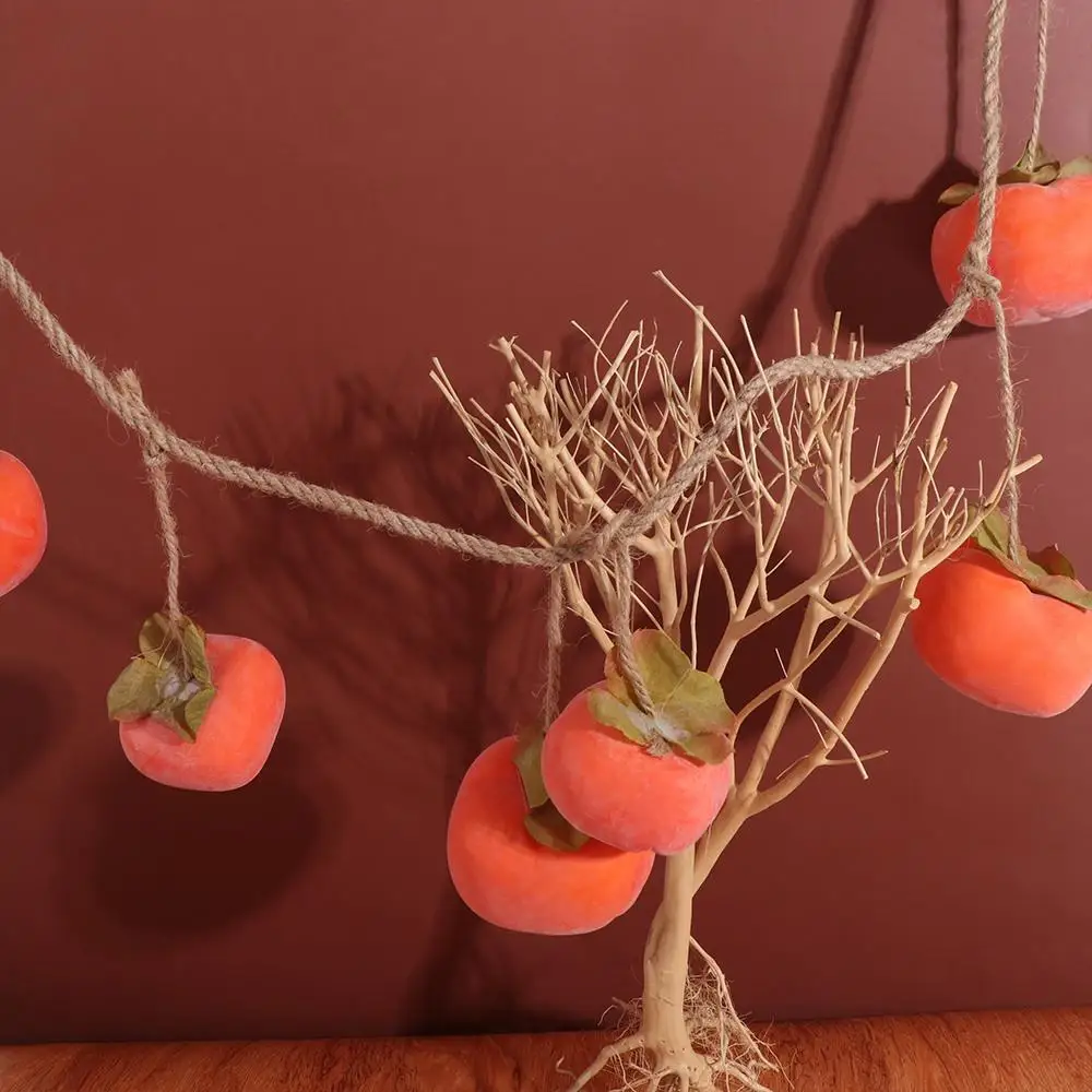 8 Fruit Simulation Persimmon Fruit 80cm Lifelike Artificial Persimmon Orange Plastic Persimmon Pendant Ceiling Decoration