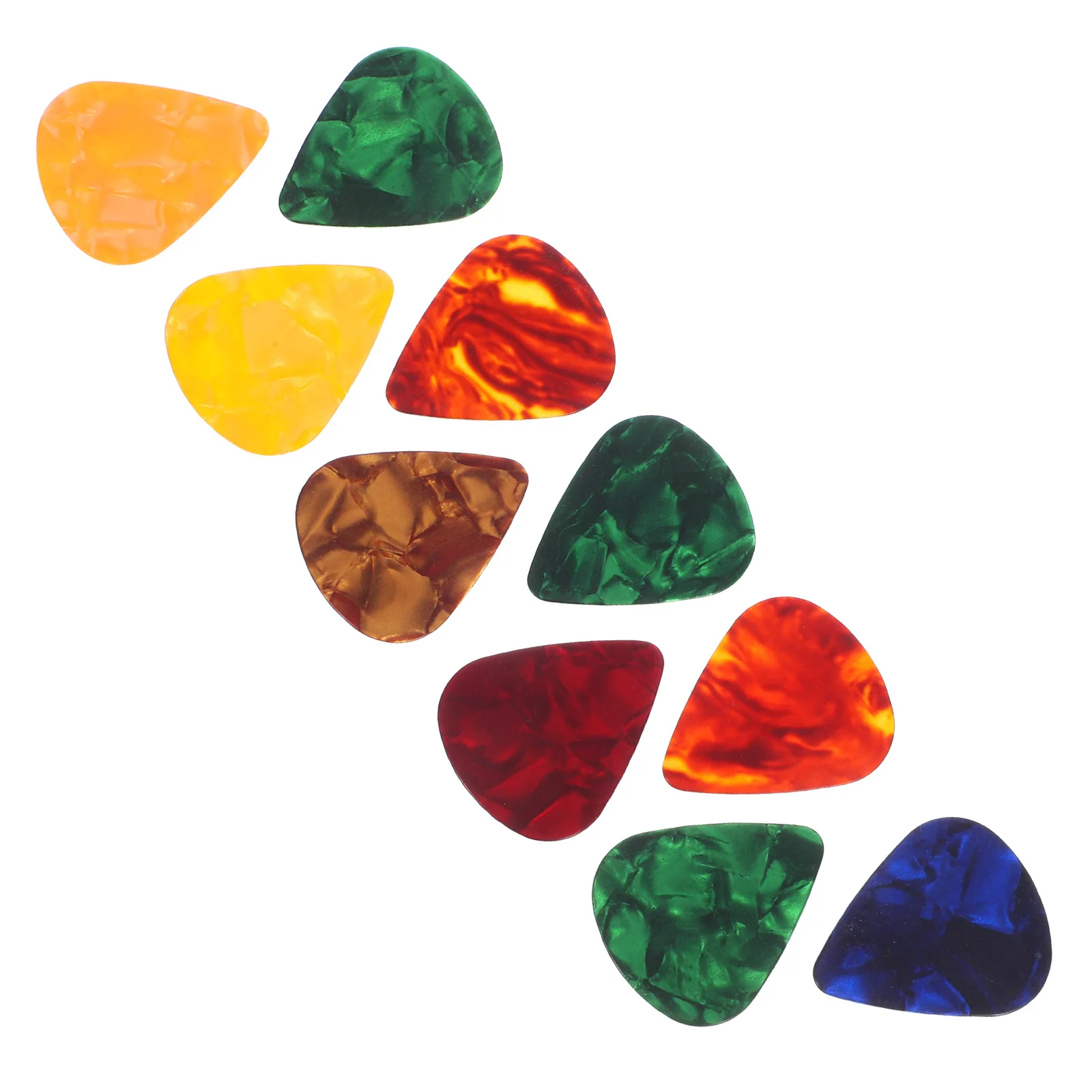 

10Pcs Guitar Picks Smooth Premium Celluloid Colorful Light Easy Operate for Guitar Bass Ukulele Mandolin Banjo