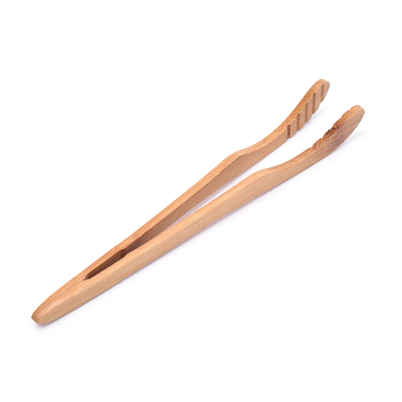 Bamboo Wood Clip Kitchen Utensil Wooden Food Toast Salad Tongs Toaster Bacon Sugar Ice Tea Tong Tea Clips Teaware For Kitchen
